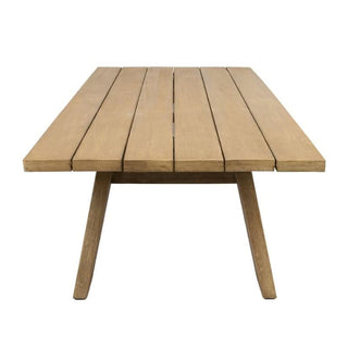 Marrakesh Enclave Outdoor Coffee Table: Solid Eucalyptus Timber Side Look