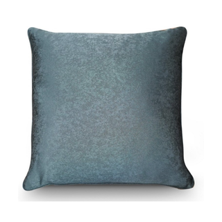 Metallic Classic Plain Cushion Blue 55 x 55 cm