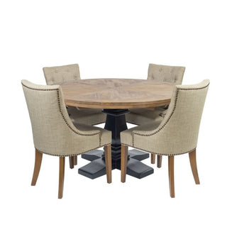 Monte Serenity Linen Chair In Beige Linen Set 
