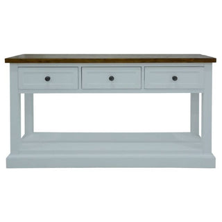 Montreal Hampton 3 Drawer Console Table Oak and White