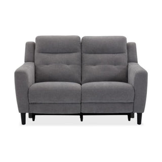 Morgan 2 Seater Electric Recliner in Grey Fabric
