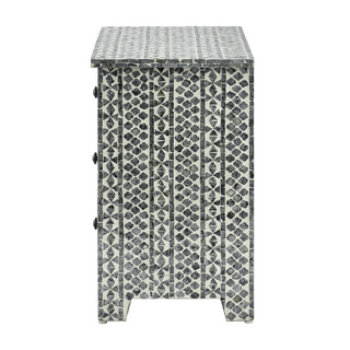 Mosaic Pattern Bedside Table Side Profile
