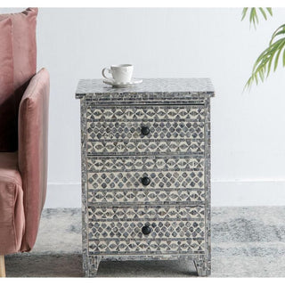 Mosaic Pattern Bedside Table in living room