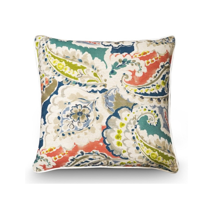Multi Colour Flower Leaf Modern Pattern Cushion 55 x 55 cm