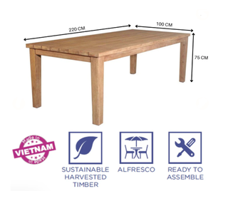 Nature with the Marrakesh Outdoor Dining Table Dimensions