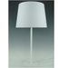 Newport 53 cm white metal table lamp with matching white shade – minimalist design.