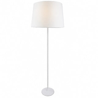 Newport white floor lamp with a round shade 