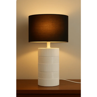 Norman Ceramic Lamp Lights on