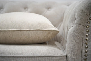 Oatmeal Weave Cushion Close-up
