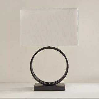 Olimpia Circle Table Lamp on display minimalistic