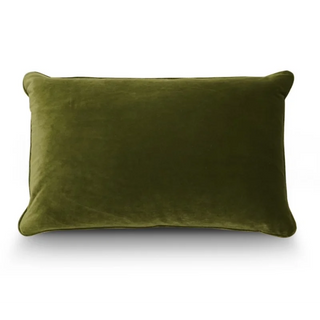 Olive Velvet Cushion 40x60cm