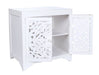 Open Royal Charm Antique White Bedside Table by Dias