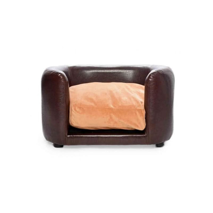 Opulent Comfort Leather-Like Pet Lounge Bed Sofa
