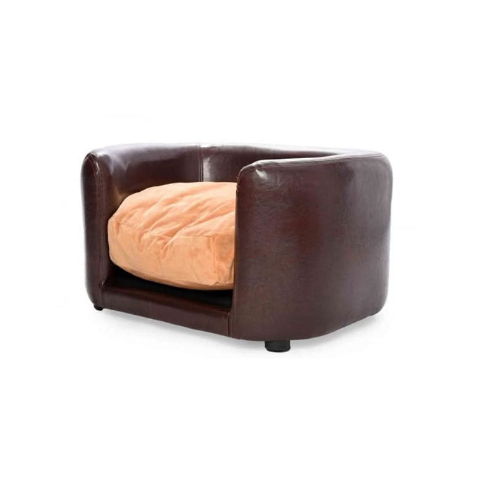 Opulent Comfort Leather-Like Pet Lounge Bed Sofa Side Profile