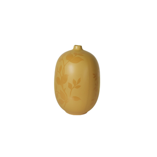Orange Autumn Leaves Ceramic Vase