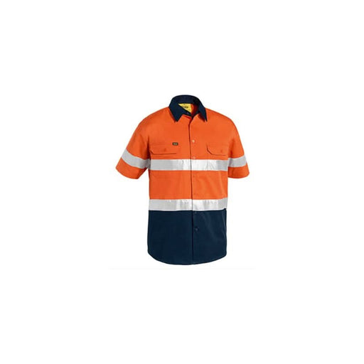 Orange Bisley Taped Hi Vis Cool Lightweight Shirt