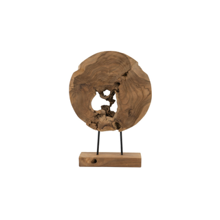 Organic Wood Disc Table Decor