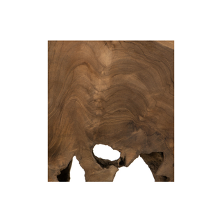 Organic Wood Disc Table Decor Close-up