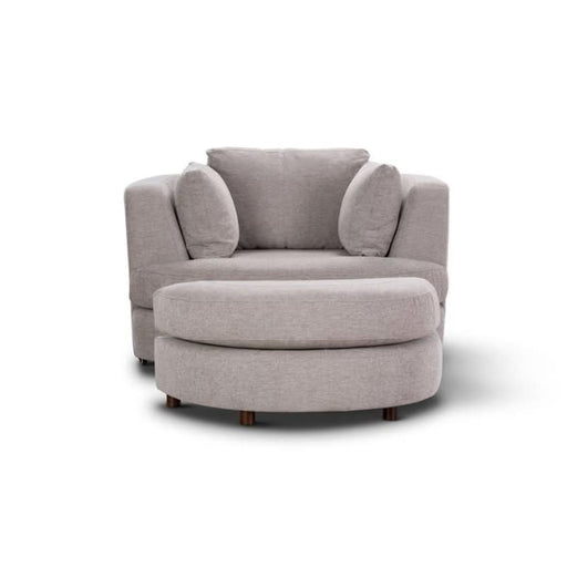 Orlando Swivel Chair & Ottoman Duo Steel