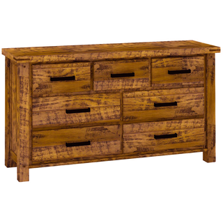 Outback Dresser Rustic 7 Drawers in Pine Timber Oak