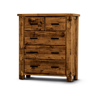 Outback Queen 5 Drawers Tallboy Rustic Oak