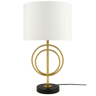 Oxford Metal Lamp In Gold And White Shade