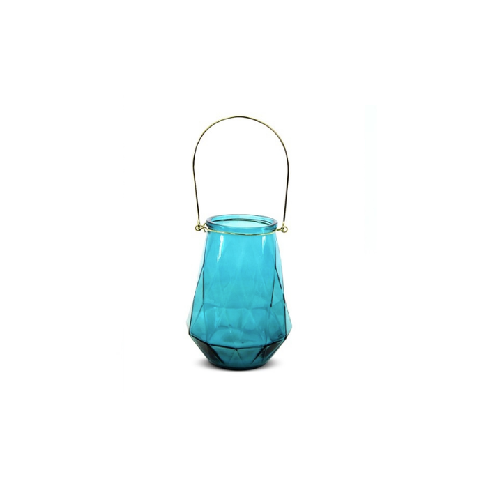 Paddington Glass Candle Holder Style 2 in Blue