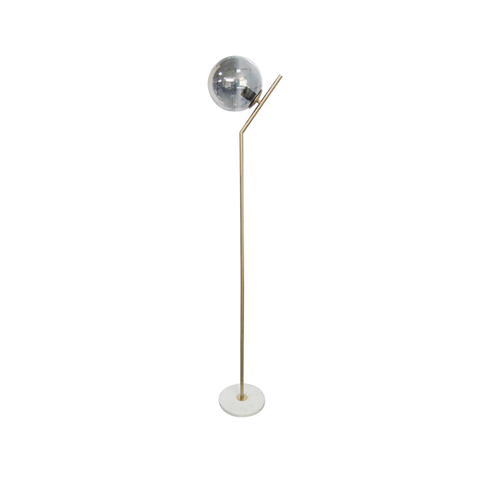Parisian Poise Dark Bulb Floor Lamp with Marble Base