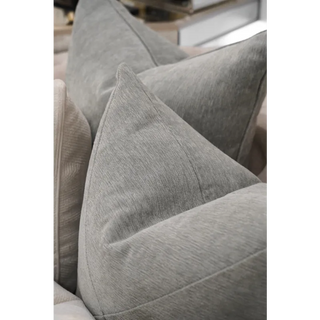 Pebble Grey Textured Cushion Close-up