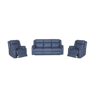 Pinnacle Marine Blue 3-Piece Electric Recliner Set