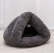 Plush Cat Cave Bed with Playful Hanging Ball