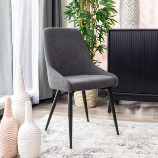 Polka Charm Elegant Grey Dining Chair 