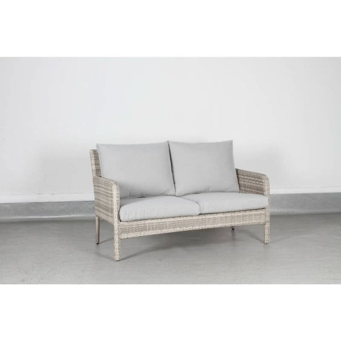 Priestly Elegance Light Grey Outdoor Double Seat Sofa