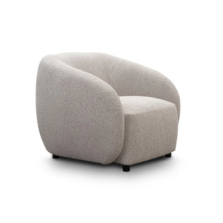 Quartz Aspen Boucle Fabric Armchair Side Profile