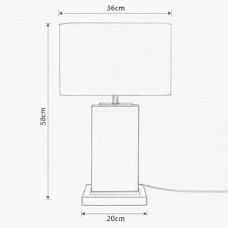 Raffle Front Desk Lamp Dimensions