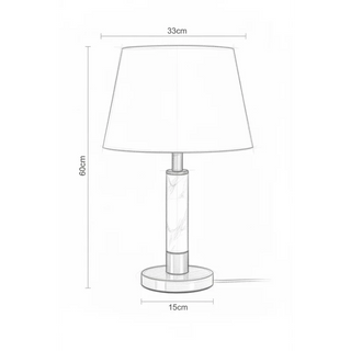 Raffle Table Lamp Dimensions