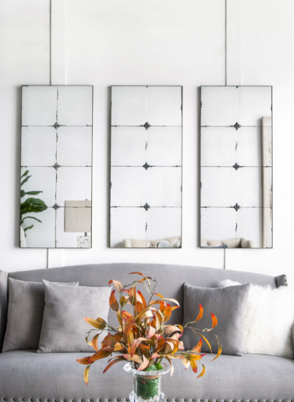 Rectangle Antique Glass Wall Mirror