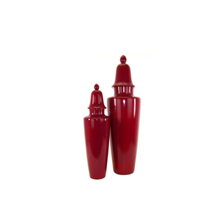 Red Temple Jar Set