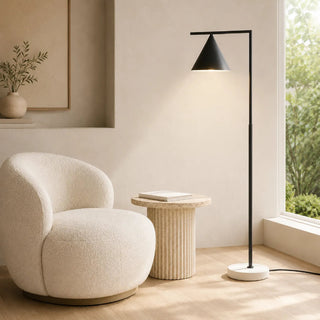 Black Republic Floor Lamp  With a Marble Base