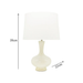 Customizable Resin Lamp Cream Base Vase Shape White Shade - Shopica 