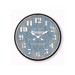 Riviera Blue Iron Wall Clock Black Border
