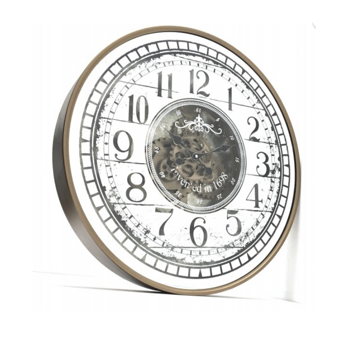 Round Chateau Gear Timeless Wall Clock