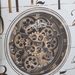 Round Chateau Gear Timeless Wall Clock Close up