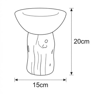 Rustic Teak Wood Pedestal Candle Holder Dimensions