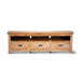 Elegant Utah Grandeur 3-Drawer TV Console in Warm Honey Wash