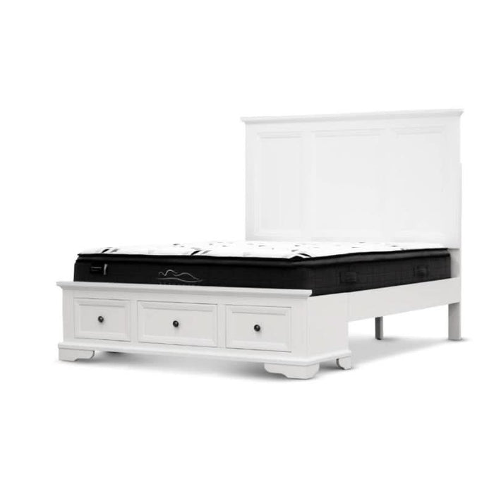 Contemporary Queen Size Bed - Sleek Design, White Finish
