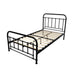 durable metal frame with a black powder-coated finish