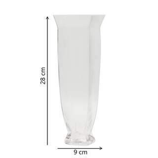 SQ Sleek Glass Vase Dimensions