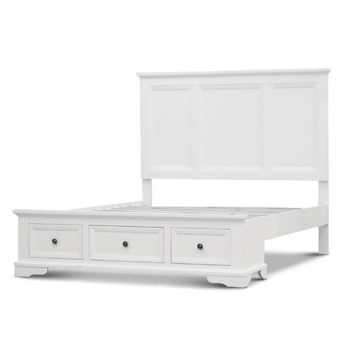 Sala White Storage Bed With Storage Bare