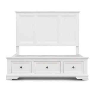 Sala White Storage Bed Front View